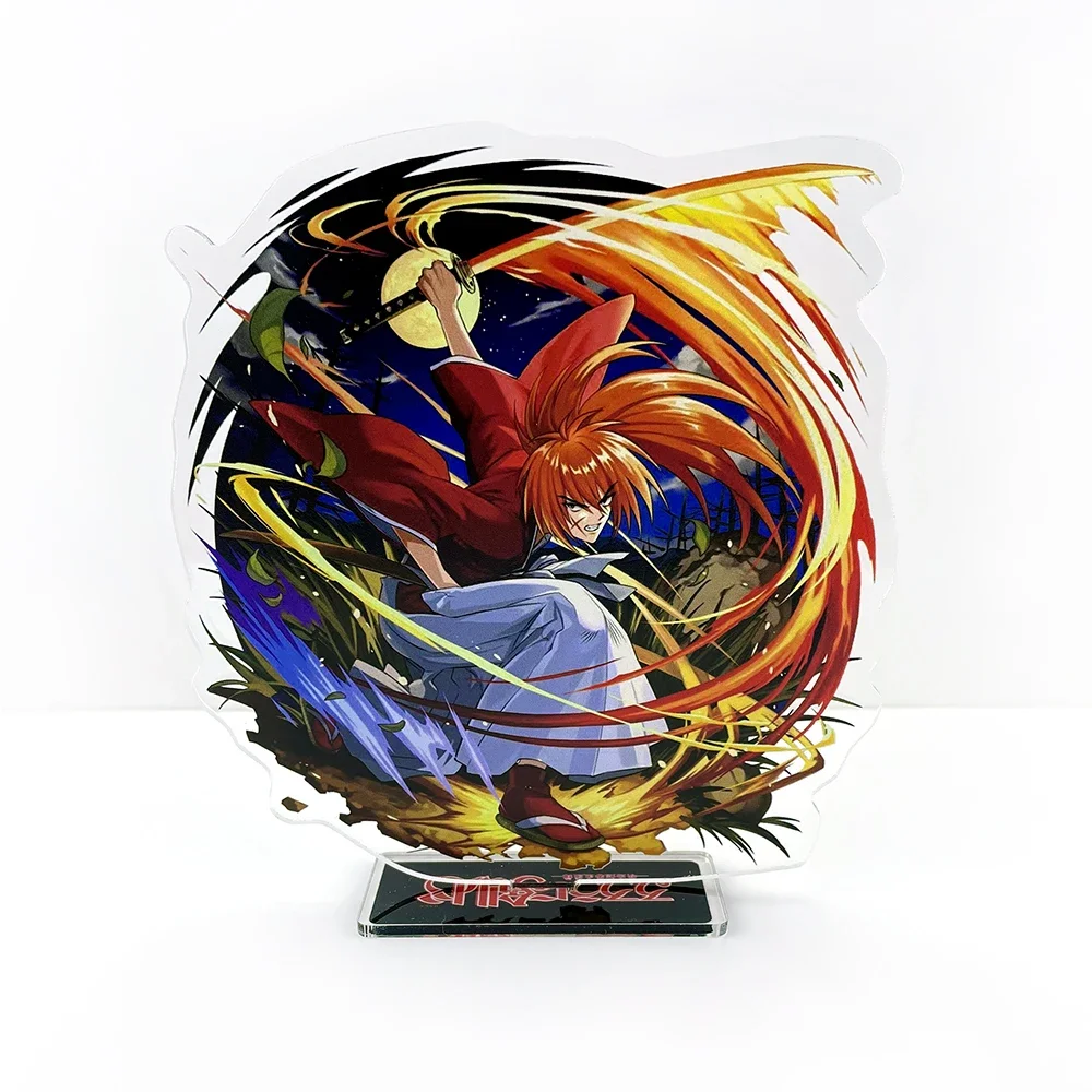 Rurouni Kenshin Himura Kenshin battling acrylic stand figure model plate holder cake topper anime