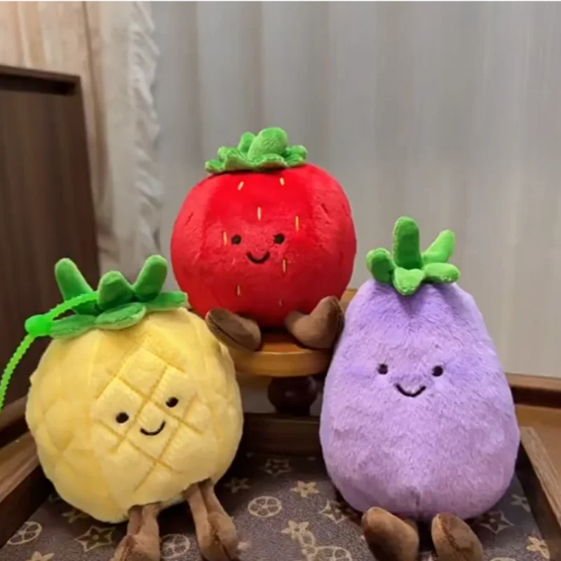 Strawberry Pineapple Plush Toy Cute Eco Friendly Fruit Mini Palm Doll For Claw Machine Wedding Throw Wholesale Stuffed Toy