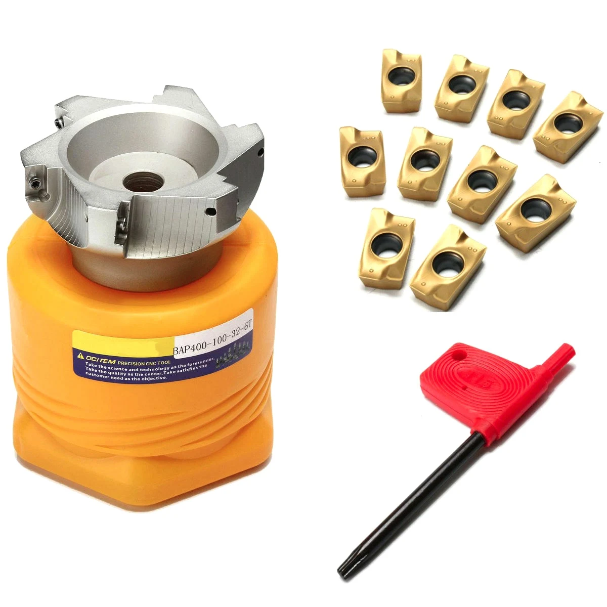 

Bap 400R-100-32-6F Indexable Milling Cutter Cnc Tool + Apmt1604Pder