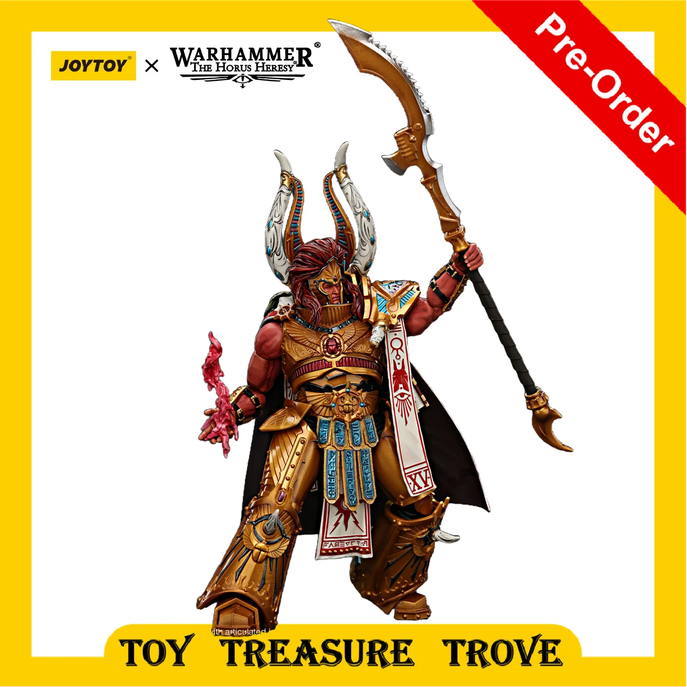 

[Pre-Order] JOYTOY Warhammer 30K Action Figure 1/18 Thousand sons Magnus the Red Primarch of the XVth Legion Anime Model Toy