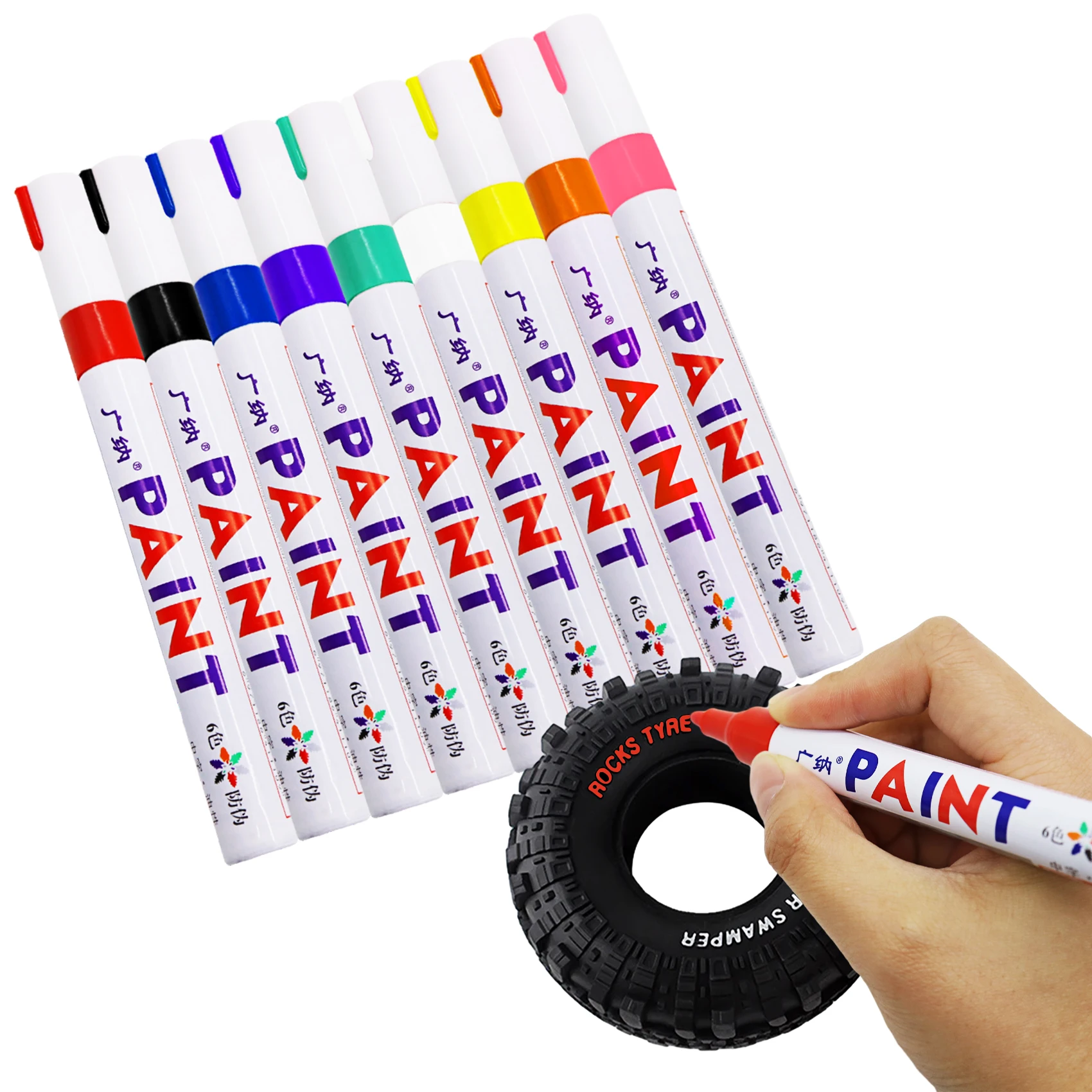 9 Colors Optional RC Car Tires Coloring Coloring Paint Marker Drawing Pen Tool for RC Car Crawler Traxxas TRX4 G500 Axial SCX10