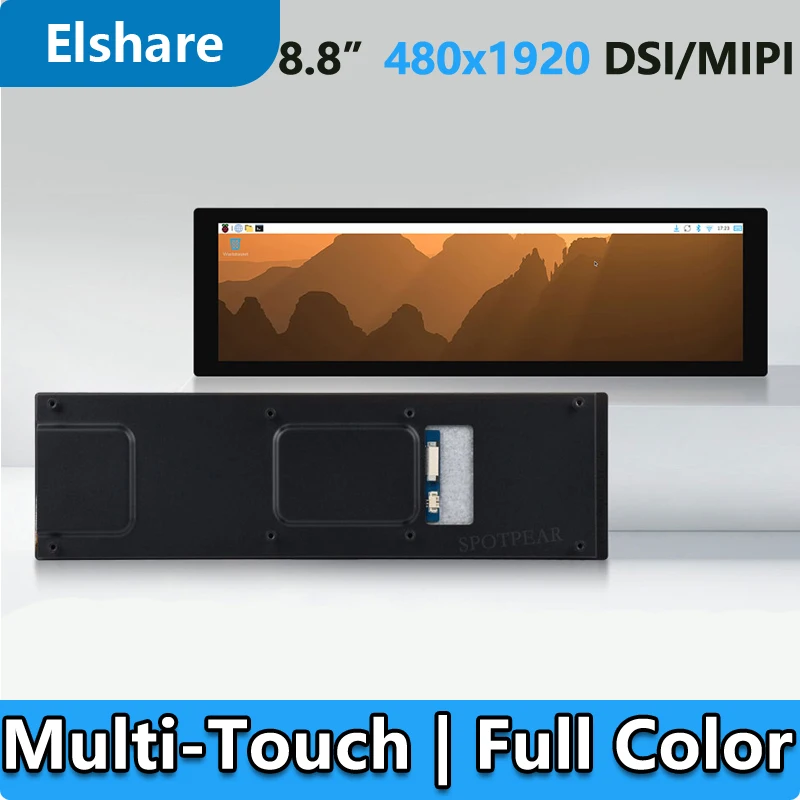 Raspberry Pi 8.8 inch 480x1920 DSI MIPI LCD TouchScreen Display 8.8inch For Luckfox Lyra RK3506/ESP32-P4/Luckfox Omni3576