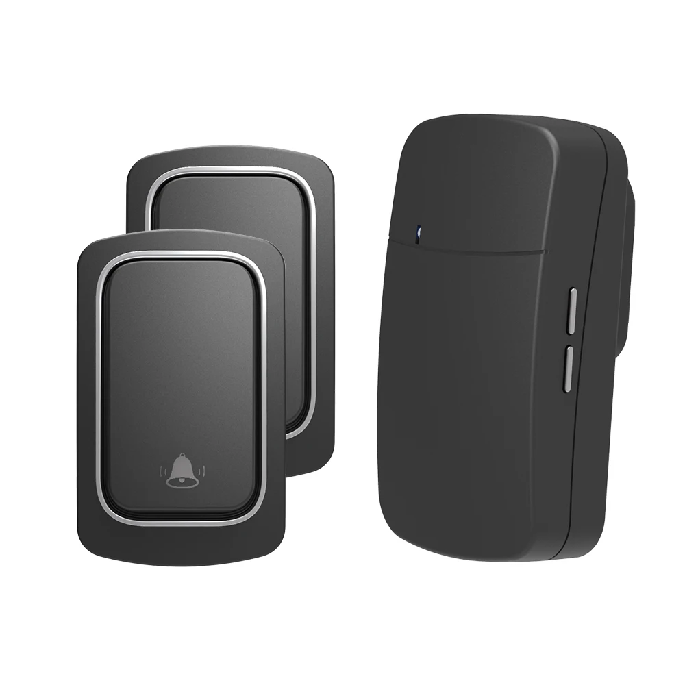 SIXWGH Draadloze Deurbel Geen Batterij nodig Waterdichte Zelfaangedreven Deurbel Sets Thuis Outdoor Kinetische Ring Chime Deurbel