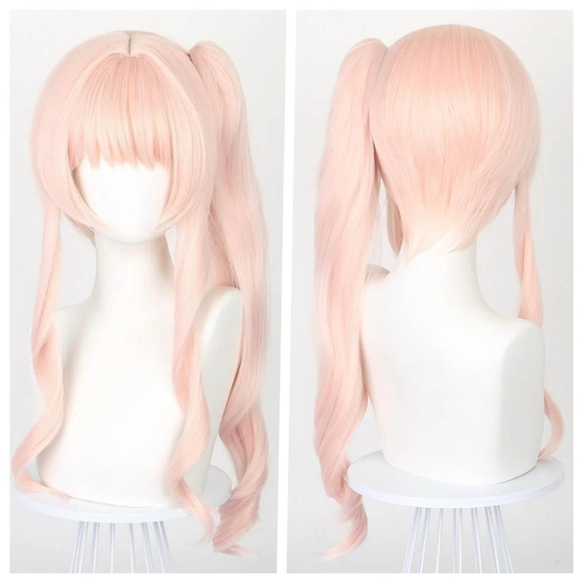 Anime Akiyama Mizuki cosplay wigs Pink Heat Resistant Hair High Quality Amia Wigs Curly Ponytail Wig Wigs + Wig Cap