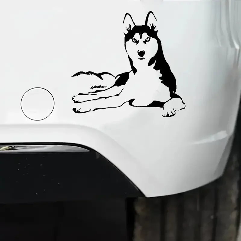 Naklejki na samochód Lazy Husky Dog do laptopa Butelka na wodę Samochód Ciężarówka Van SUV Motocykl Pojazd Farba Okno Ściana Kubek Skrzynka narzędziowa Gitara Sc — zdjęcie 2