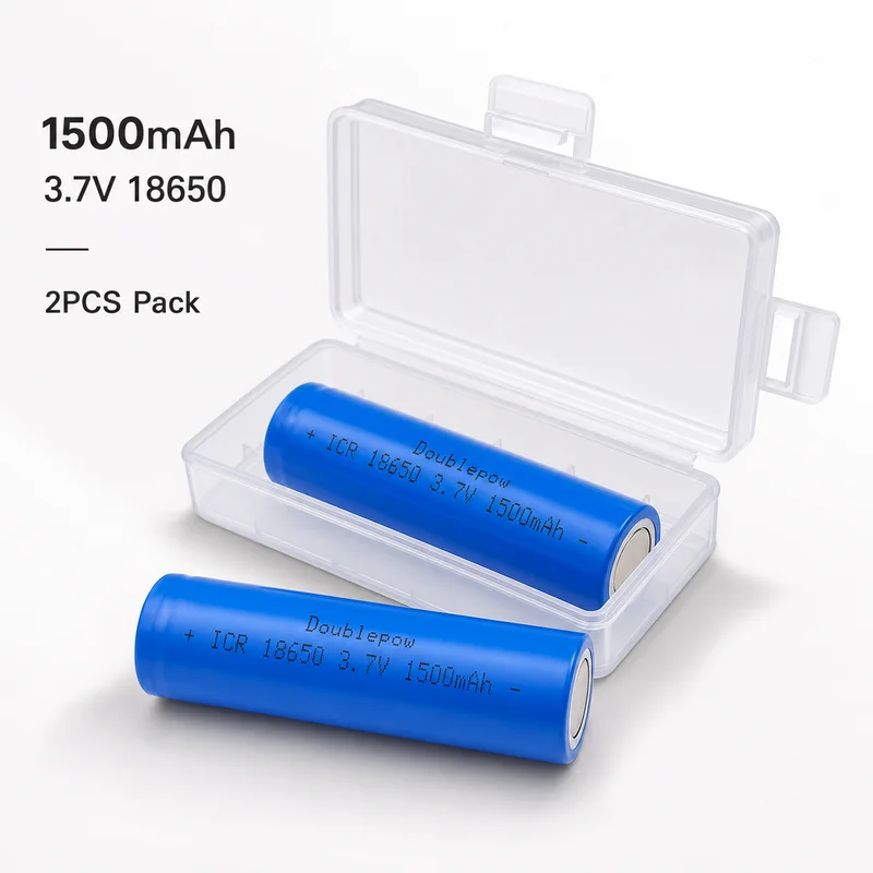 18650 Li-ion Battery 3.7V 1500mAh Rechargeable Lithium Cell For Flashlight Torch, Stable Daily Use Replacement Power Source
