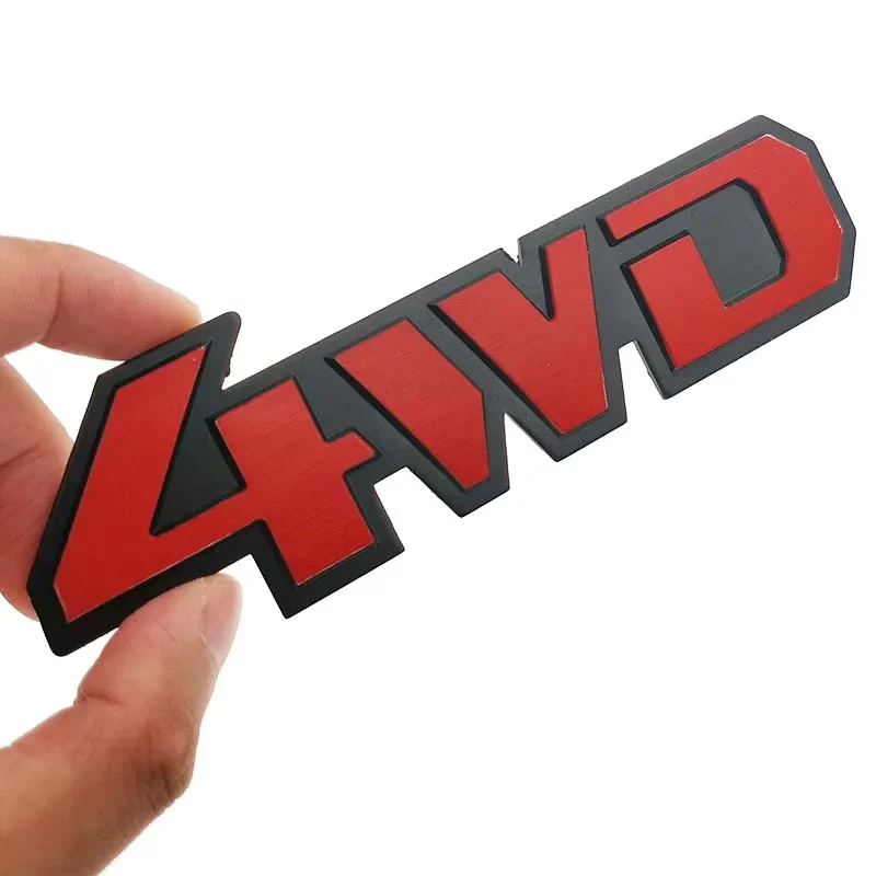 3D Auto Car Styling Chrome Metal Sticker 4WD Emblem Badge Rear Decal Logo for Toyota Impreza Subaru Honda 4X4 Off Road SUV 4WD