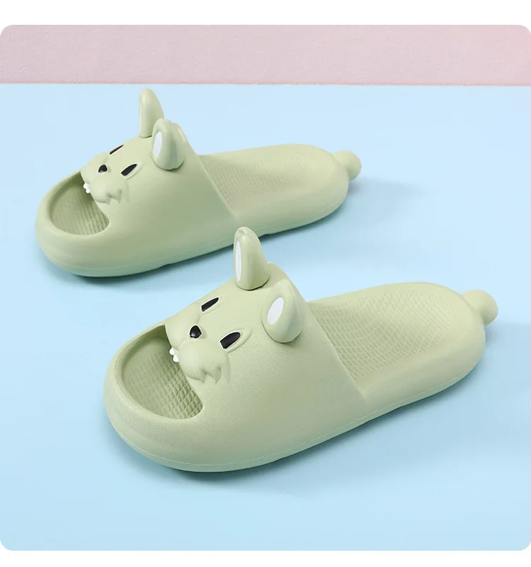 Adorabili ragazze di coniglio leggere diapositive aperte antiscivolo per bambini, pantofole estive per bambini, cartoni animati 3D