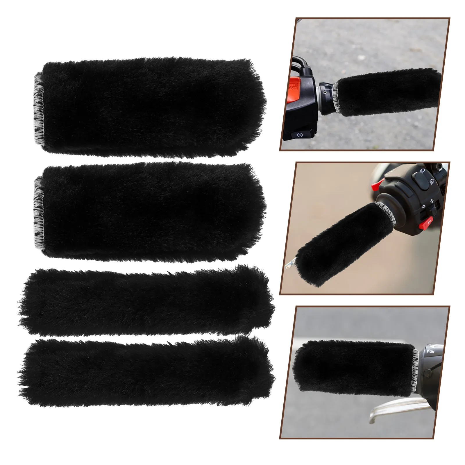 

1 Set Bike Handlebar Brake Grips Warm Non-Slip Covers Cycling Handlebar Covers for Outdoor Riding Bike Grips Cover