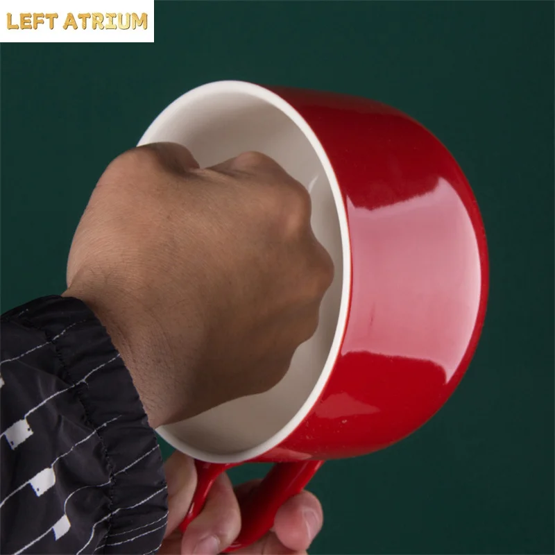 Large Capacity 700ml Ceramic Coffee Mug Breakfast Oatmeal Milk Tea Cup Instant Noodles Bowl Novelty Gifts Best For Your Friends