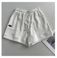 Women's comfortable loose wide-legged drawstring A pants Slim Waist Slim fit casual home versatile sports shorts 5
