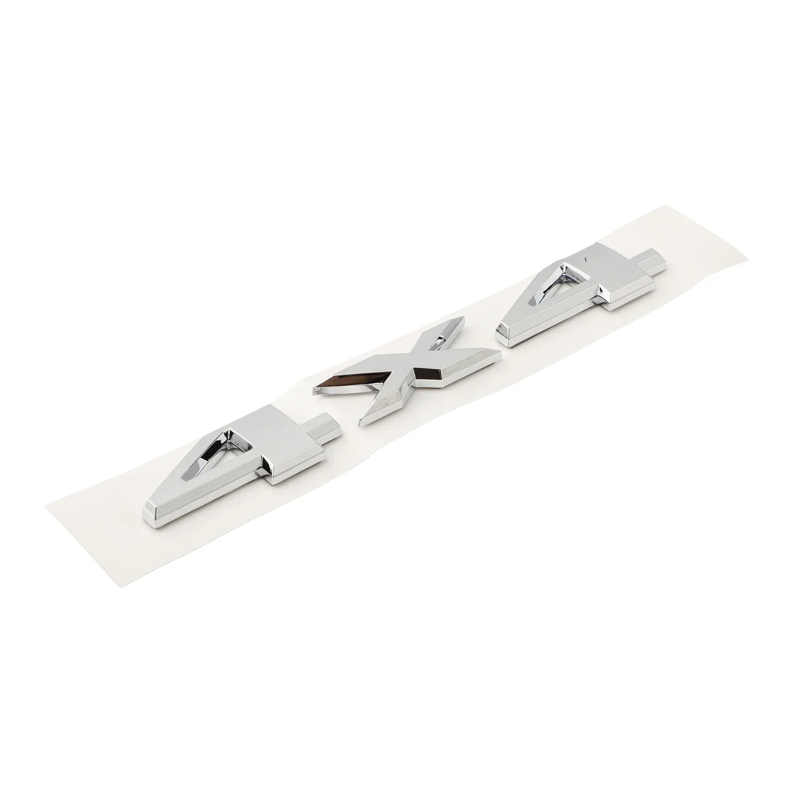 Set 4X4 Car emblem Sticker Door Exterior Nameplate Rear Side Silver Truck 15*2.8CM Decorative Fender Practical