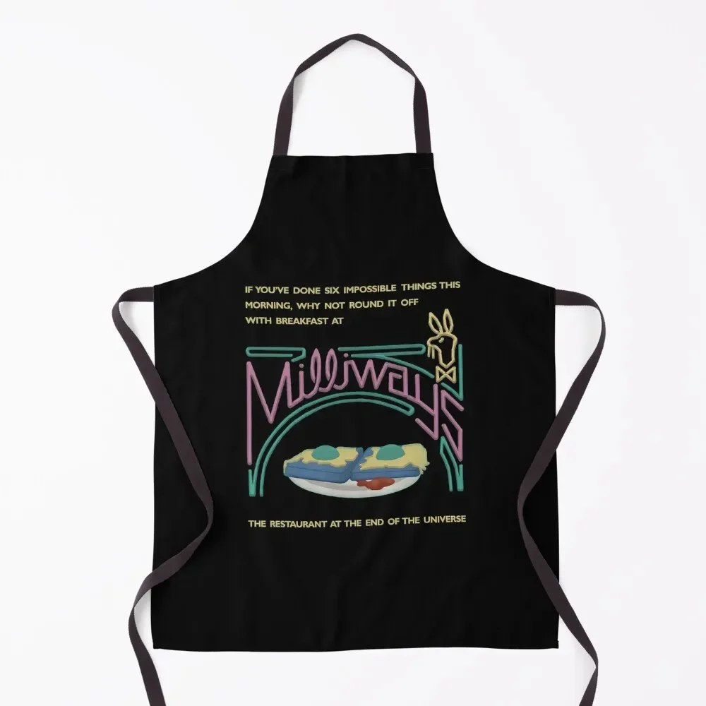 

Hitchhikers Guide - Milliways Restaurant Apron Utensils For Kitchen professional hairdresser Kitchen Supplies Idea Goods Apron