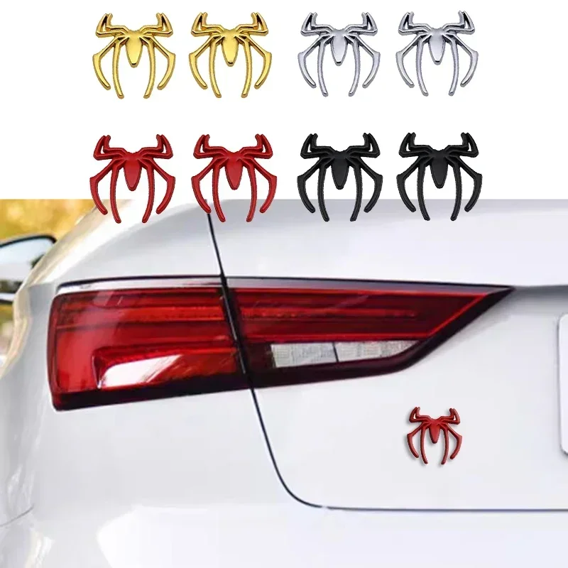 

2PCS 4x3.7cm Car Spider Sticker Body Side Emblem Badge for Fiat Citroen Toyota Buick Audi Suzuki Subaru BMW KIA Peugeot