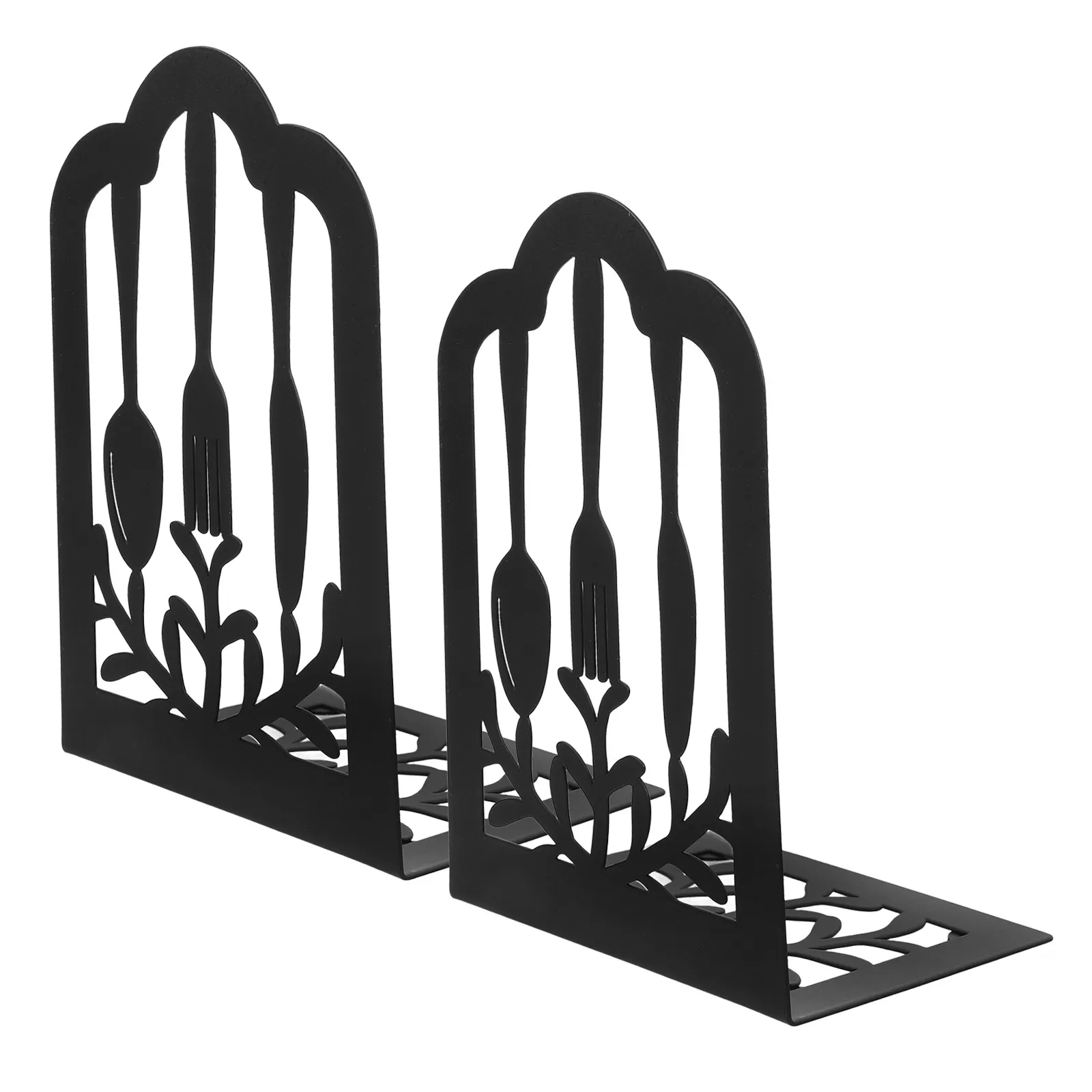 

Bookend Iron Stand Shelf Holder Decorative Metal Organizer Holds Books Files Magazines Home Office Classroom Library Use