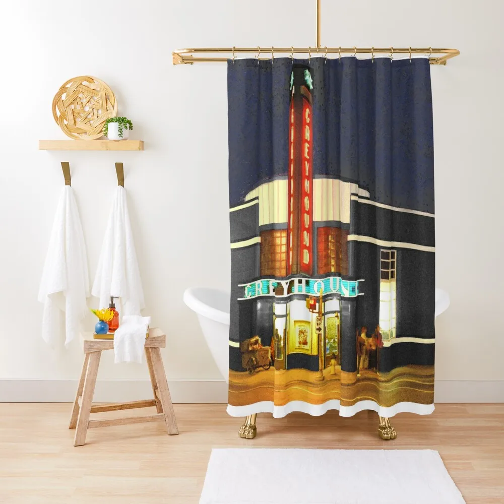 

Greyhound Bus Stop Shower Curtain Elegant Bathroom Bathroom Accessories Anime Shower Shower Waterproof Curtain