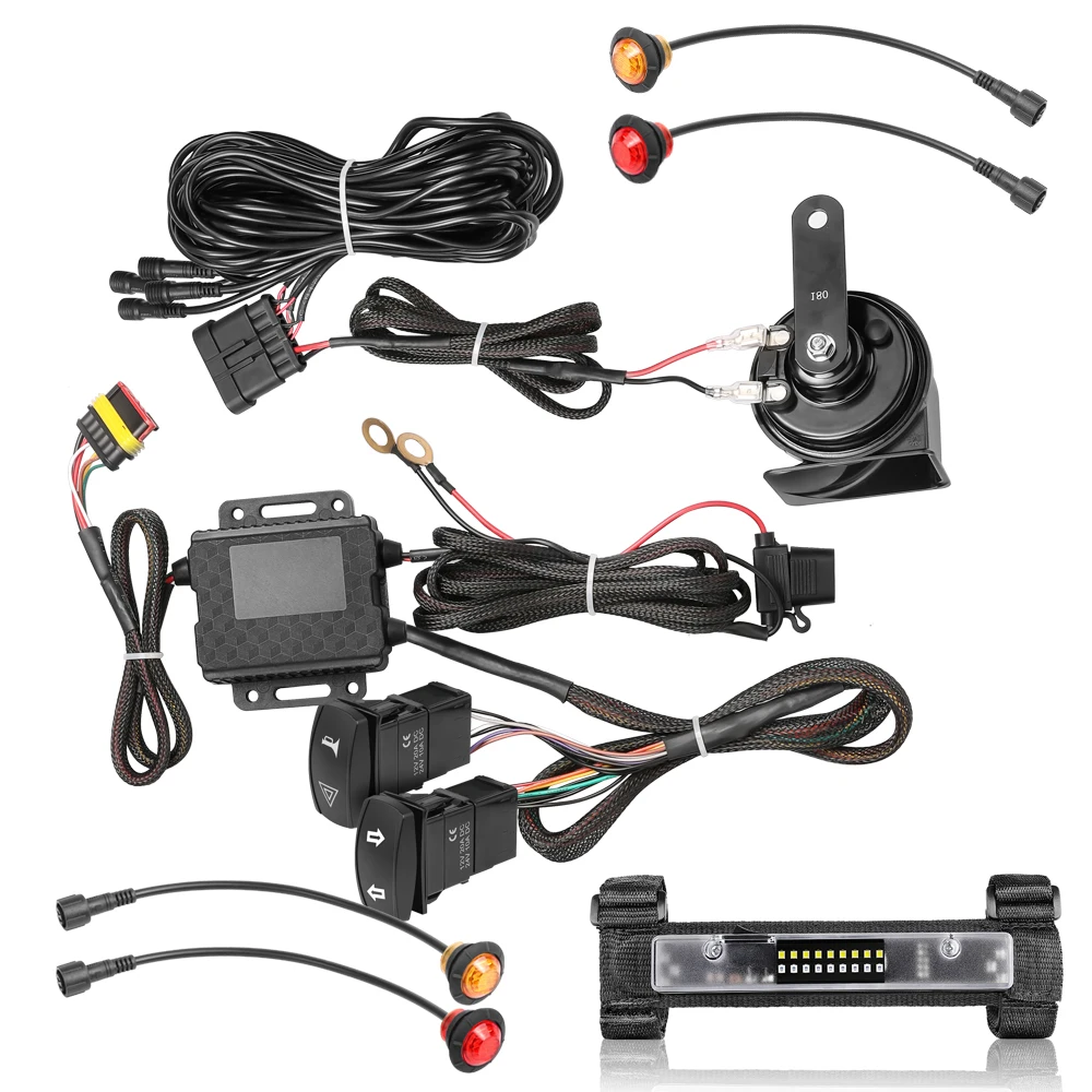 

Для Yamaha Wolverine RMAX2 RMAX4 X2 1000X4 2021-2024 UTV указатель поворота уличный Legal комплект поворотников со светодиодной купольной лампой для чтения