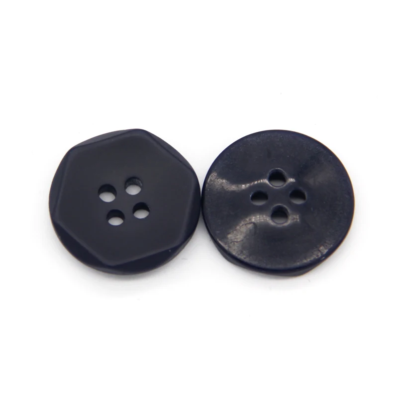 15mm 20mm Hexagonal Black Resin Sewing Buttons For Clothing Coat Sweaters Windbreaker Winter Decorations Accessories Wholesale