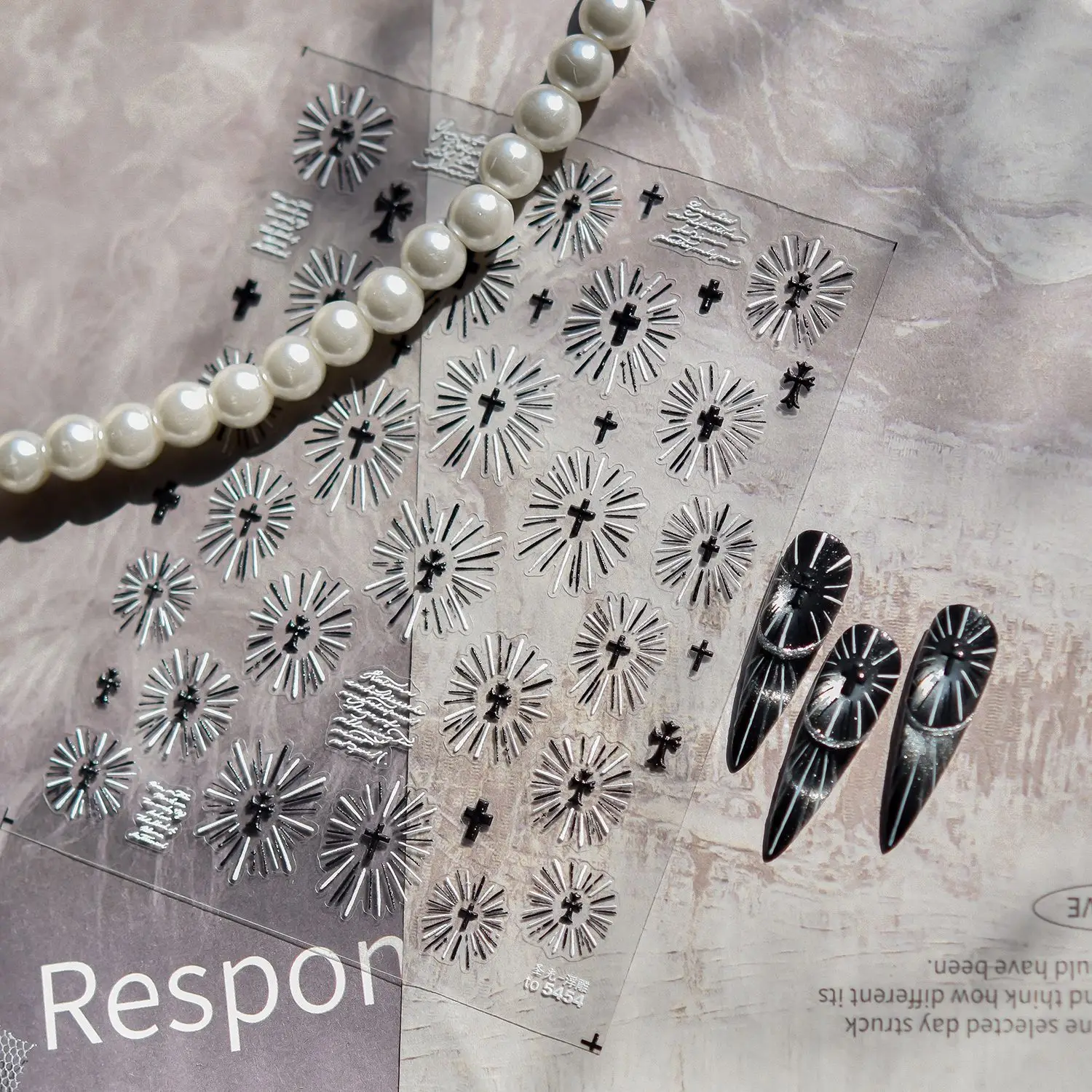 الفاخرة البرنز مسمار الفن ملصقات الرجعية الضوء المقدس الإيمان الأظافر ثلاثية الأبعاد زينة ملصقات لاصق مانيكير اكسسوارات الشارات DIY بها بنفسك #4