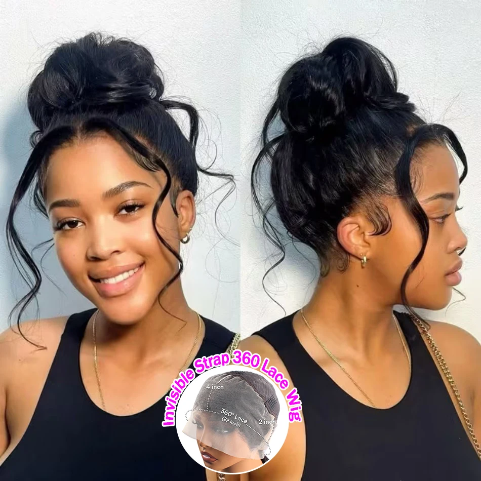 

360 Full Lace Wig Body Wave Human Hair Wigs PrePlucked 13X4 Hd Frontal Wig Invisible Drawstring 40 Inch Lace Front Wig Brazilian