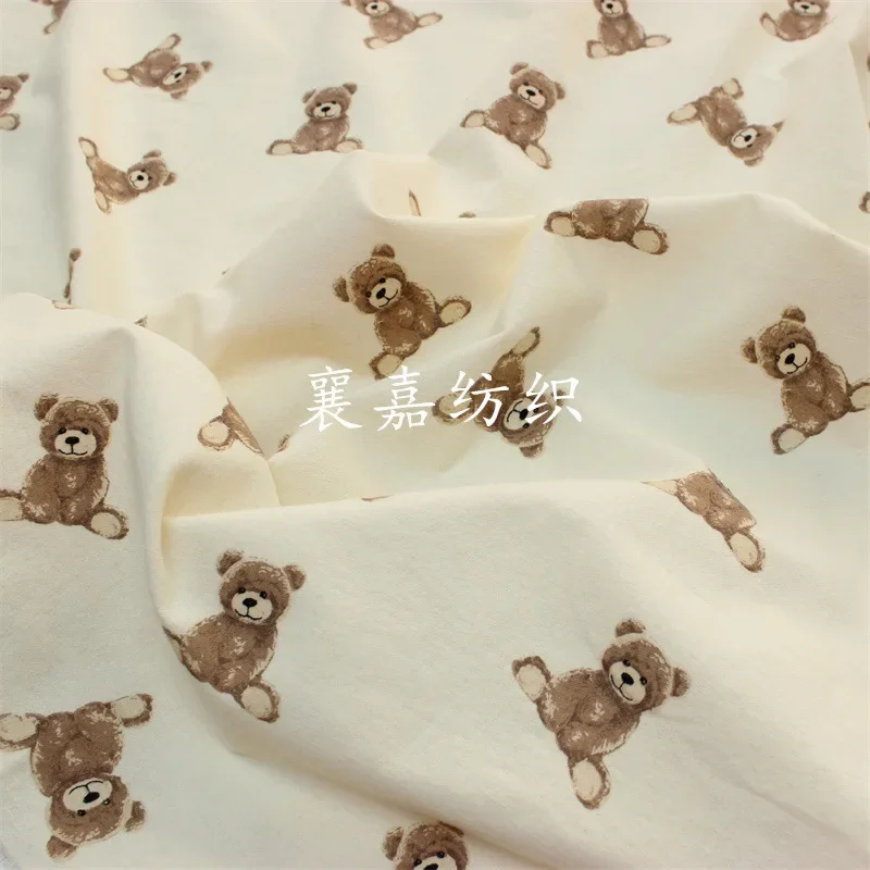 

Cotton Flannel Fabric with Small Floral Patterns, Spring and Autumn Baby Children's Adult Home Clothing Fabric