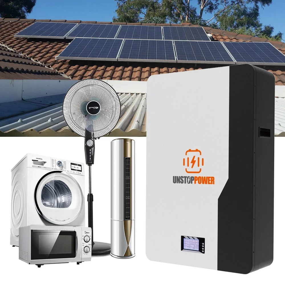 Unstoppower Wholesale 5Kwh 10Kwh 6000 Cycle Times LiFePO4 BMS Solar Energy Storage Battery For Home Wall Mounted