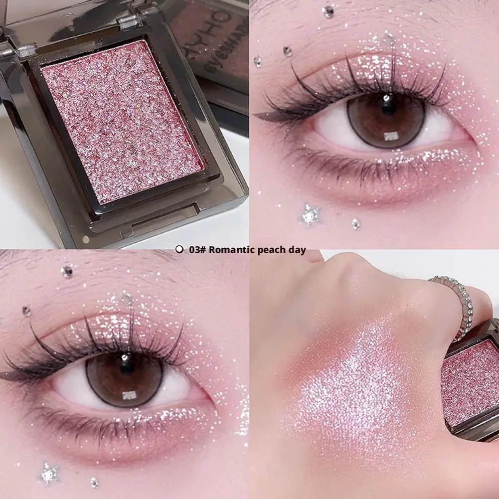 Single-color Shimmery Eyeshadow Matte Shimmer Natural Long-lasting Brightening Eye Shadow Makeup