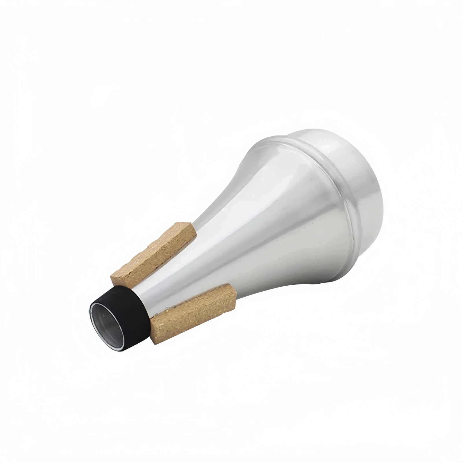 Miwayer Straight Body Trumpet Mute Weaker Aluminum Alloy Silver Portable Sound Reducer for Beginners Practice Sessions and Gigs