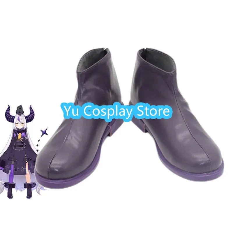 La+ Darknesss Cosplay Shoes Vtuber Cosplay Props Halloween Carnival Boots PU Shoes Custom Made