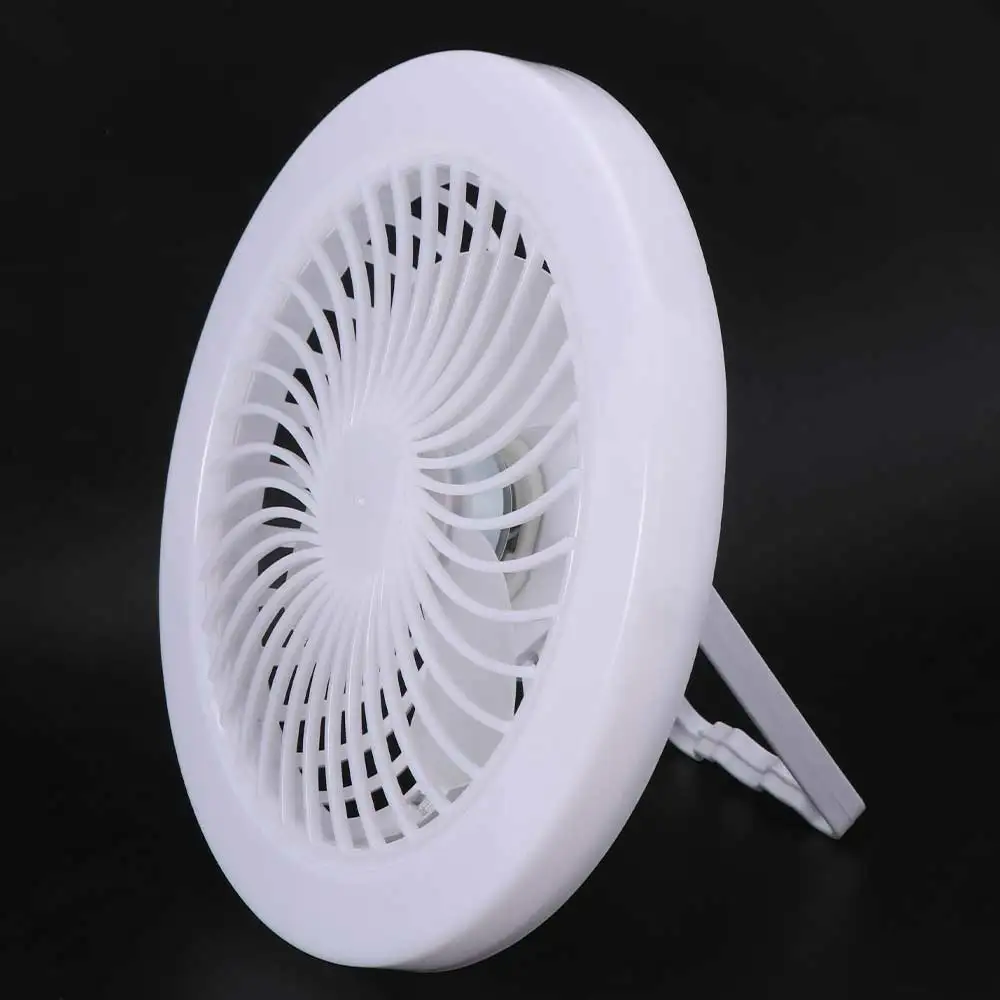 USB Rechargeable Ceiling Fan Light Super Quiet 3 Color Light Modes Camping Fan Light Energy Saving Hooked & Stand Design