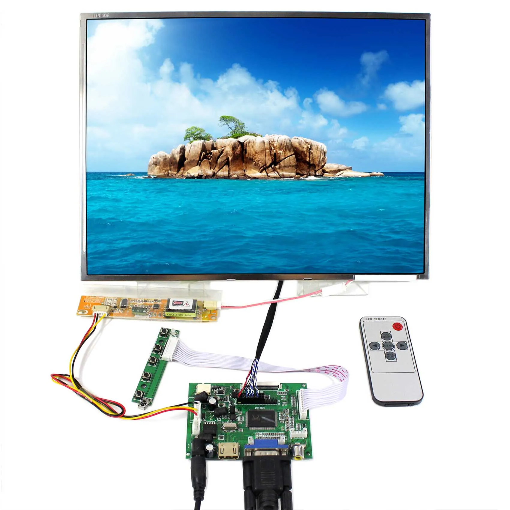 

HD MI+VGA+2AV LCD Controller Board VS-TY2662-V1 With 14.1inch LTN141XF LTN141X6 LP141XA 1024x768 LCD Screen