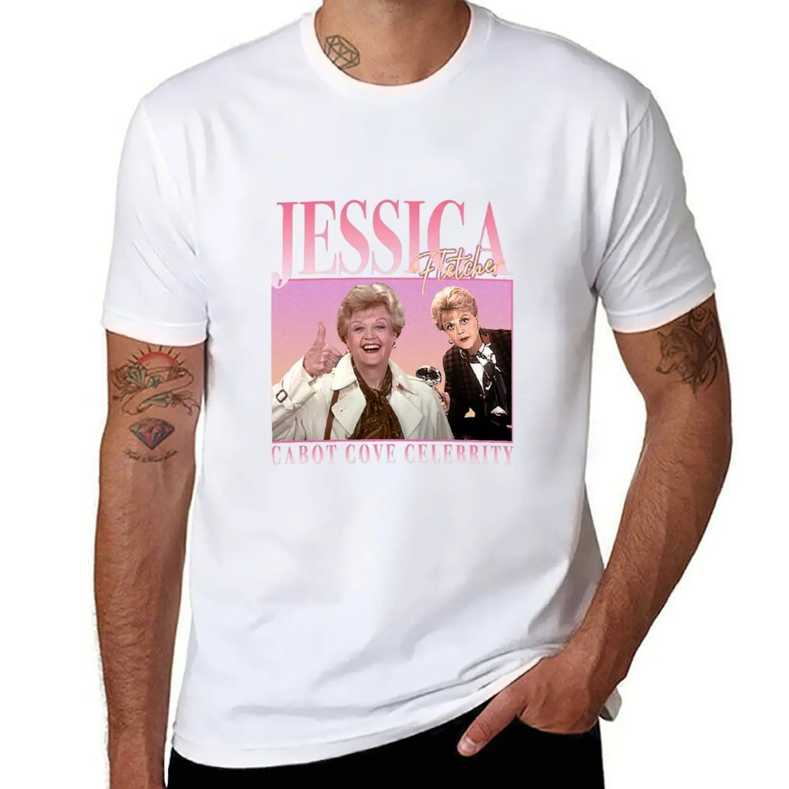 

90'S RETRO STYLE JESSICA FLETCHER T-Shirt man t shirts for men t shirts designer t shirts for man pack cotton T-shirt
