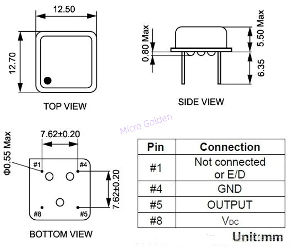 (2-5pcs) 19.6608MHZ 19.6608M Square Active Crystal Oscillator OSC 3.3V-5V Half Size Clock Square DIP4-4PIN New original