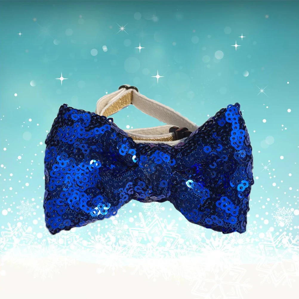 

Adorable Cat Dog Birthday Bowknot Tie Party Costume Accessory Blue Adjustable Comfortable Wedding Holiday Formal Wearable