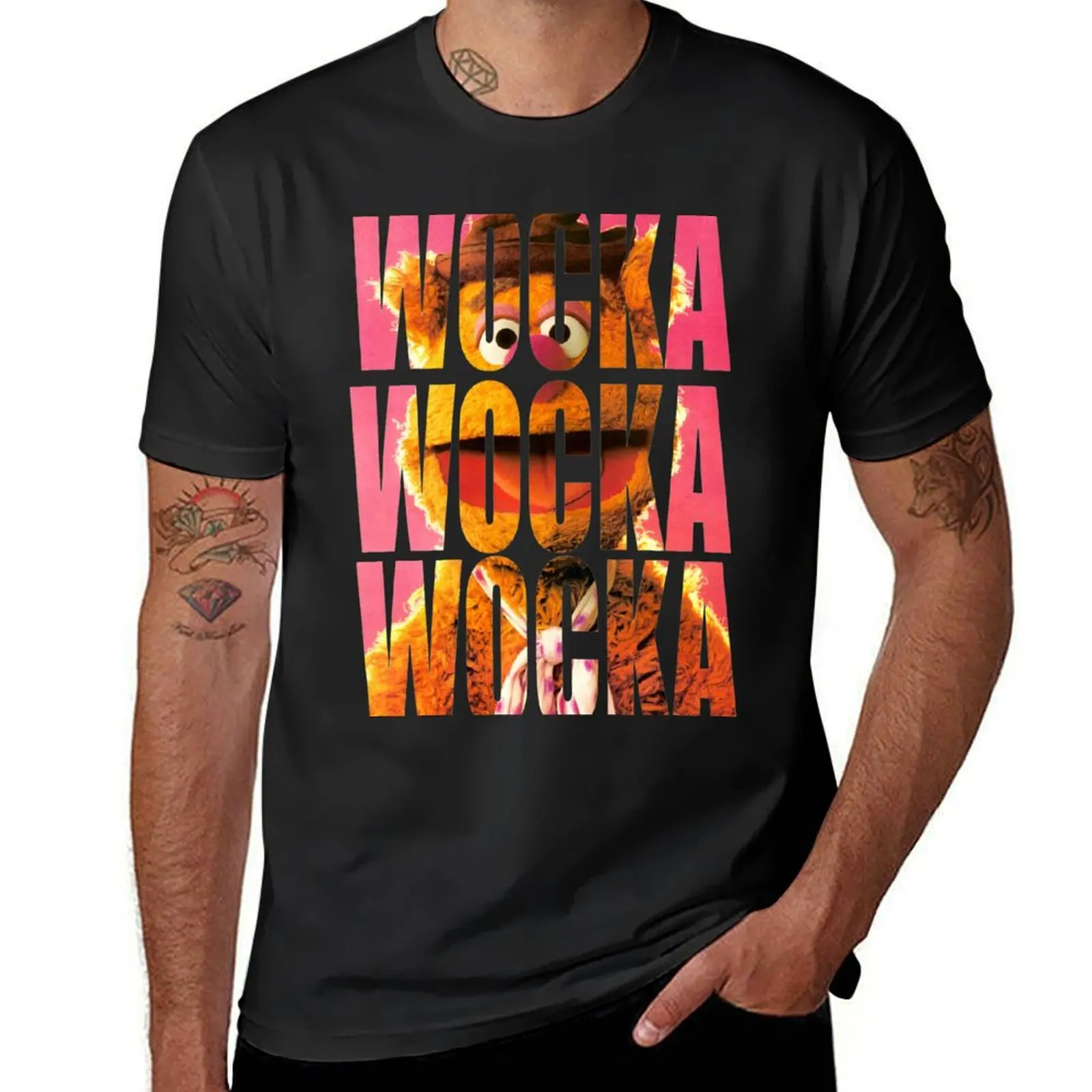 Fozzie Wocka T-Shirt anime customs design your own cute clothes heavyweight t shirts for men