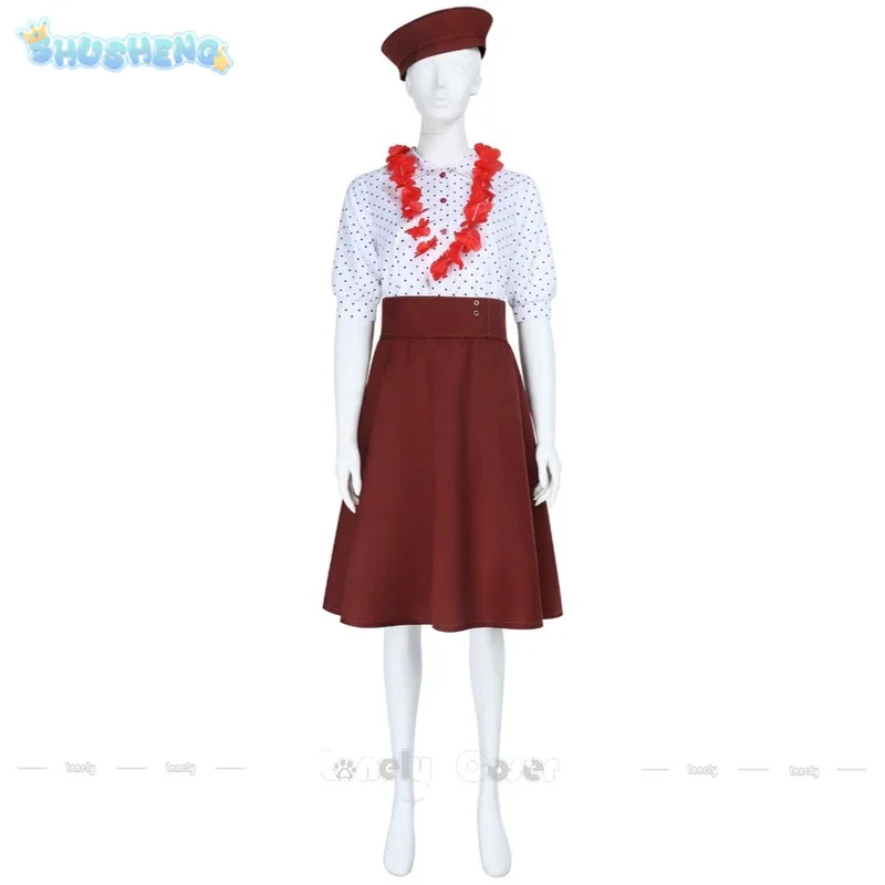 لعبة كلير سبكور: إكسبيديشن 33 صوفي أزياء تنكرية قميص قبعة قلادة الدعامة النساء الفتيات هالوين عيد الميلاد فستان امرأة