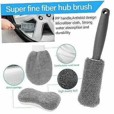 Car Detailing Brush and Microfiber Cloth Abrasive Disc Tools in a Carton Car Cleaning Kit