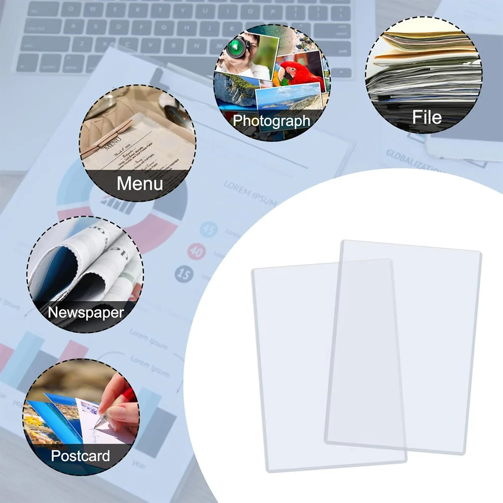 Cubierta protectora de papel para archivos, Protector de libro transparente, funda protectora para libro, funda para carpetas, organizador de archivos impermeable fino, 6 uds.