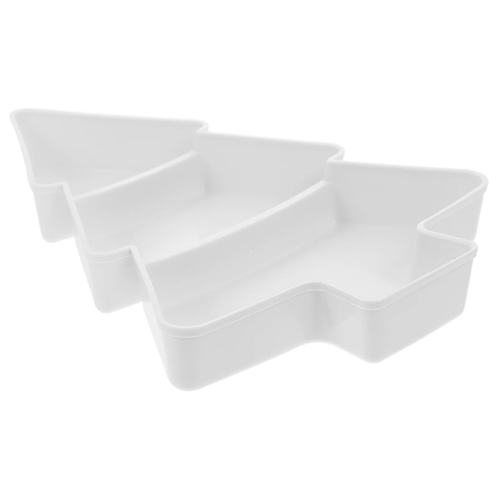 

Christmas Tree Xmas Trees Serving Tray Plastic Plate for Nuts Household Snack Platter Shape Dish