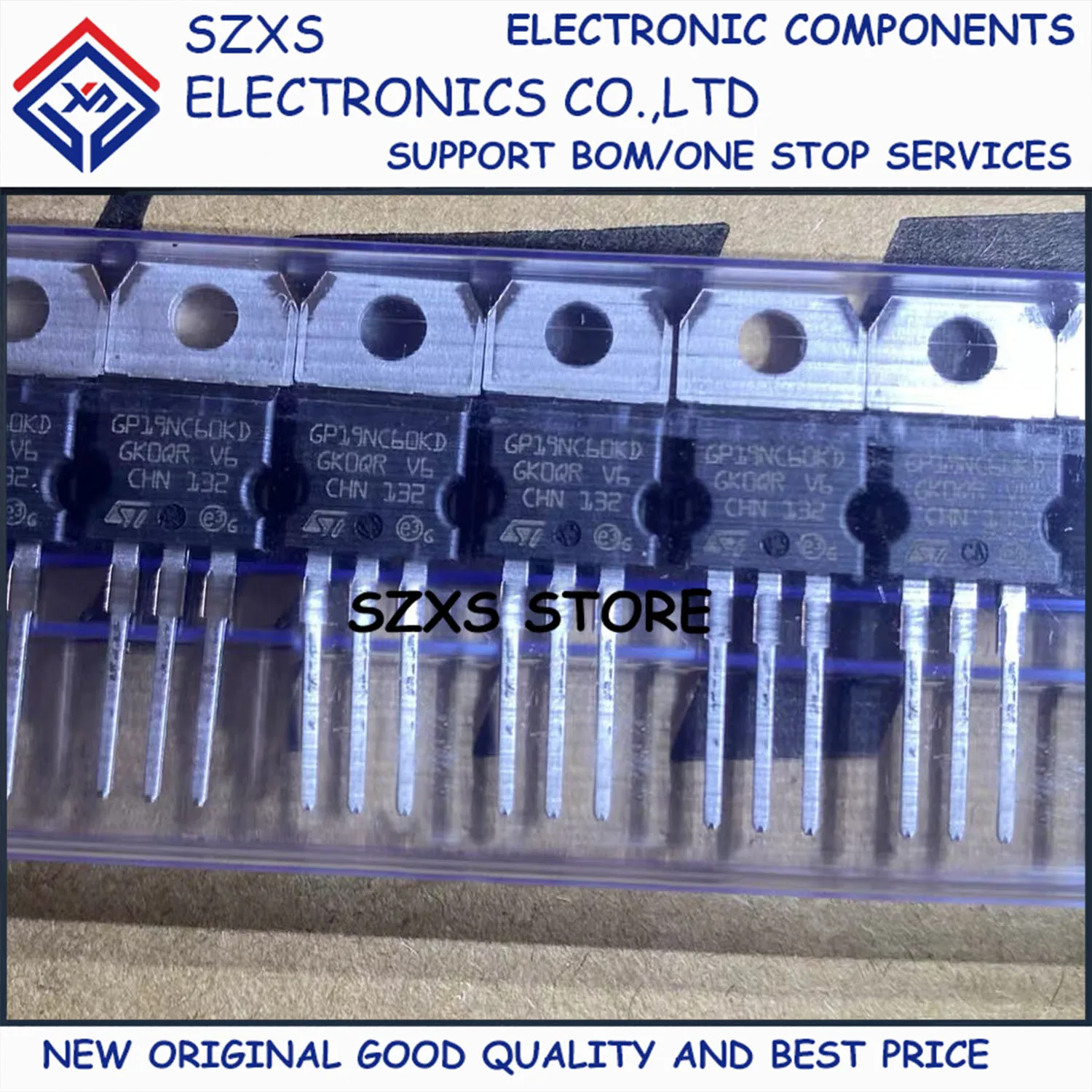 

New Original 10Pcs STGP19NC60KD GP19NC60KD TO-220 600V 20A IGBT Transistor In Stock Electronic Components Good Quality