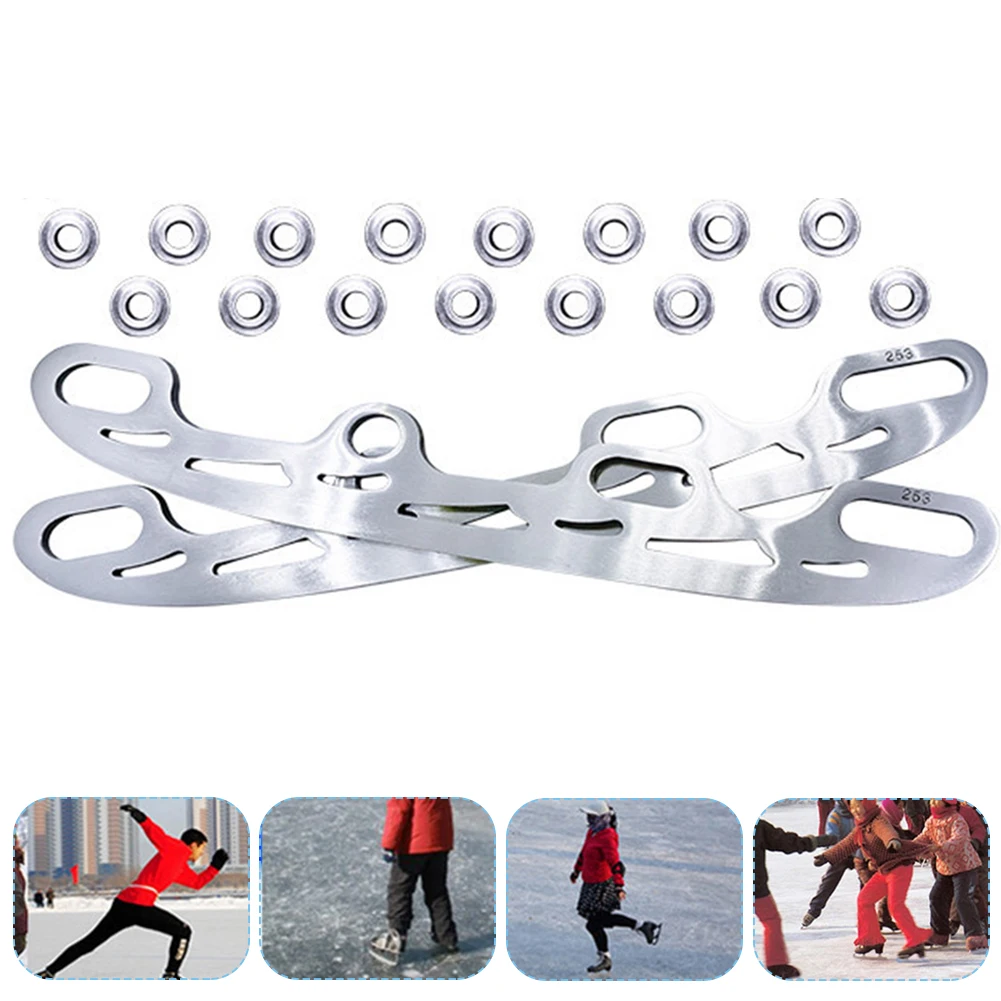 

253/290 MM Skate Blade Ice Blade 1 Pair Skating Replacement Blades Stainless Steel Inline Figure Skate Blade for Women Men