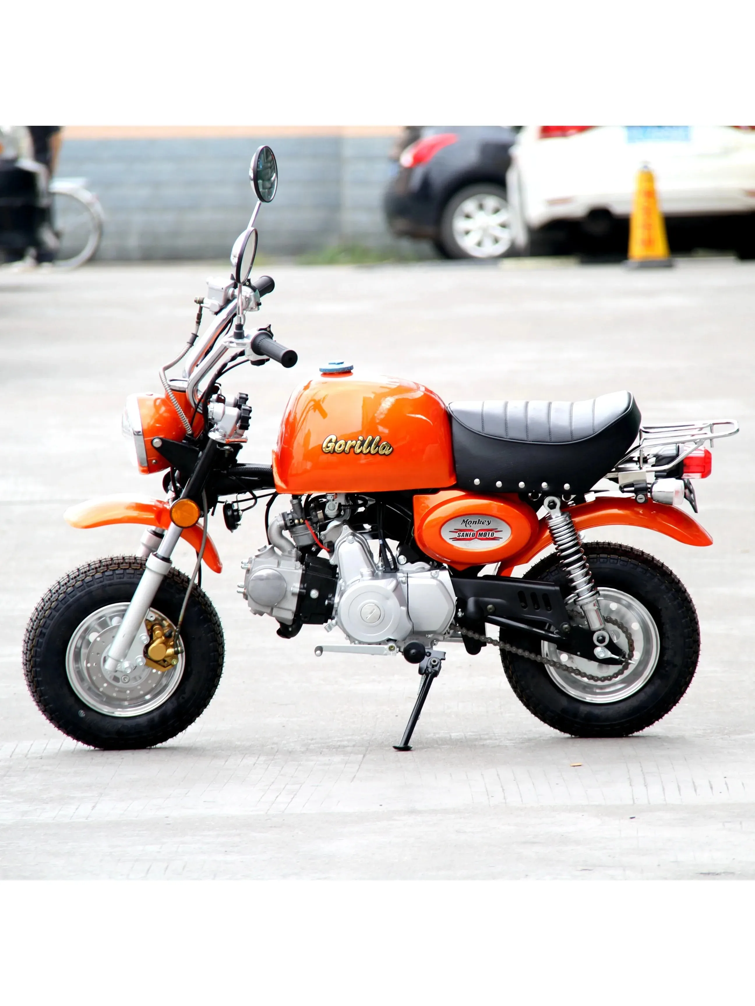 AliExpress 110/125CC 4stoke Air Cooled New Discount High Quality Semi Automatic Motorcycle Gorilla Bike Orange In Stock