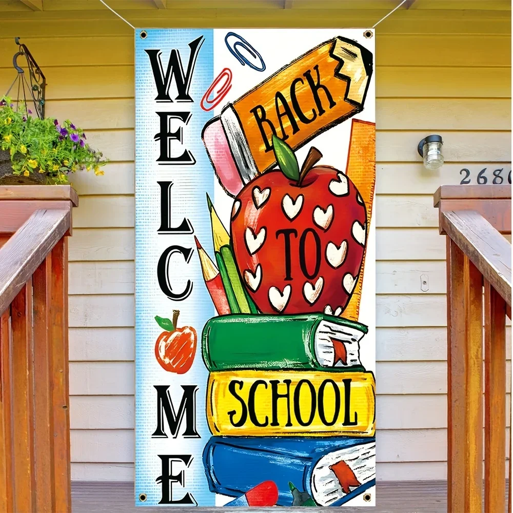 Classroom Door Sign, Porch Hanging Banner For First Day Of School, Birthday Party, Home Mural Decor Universal Holiday