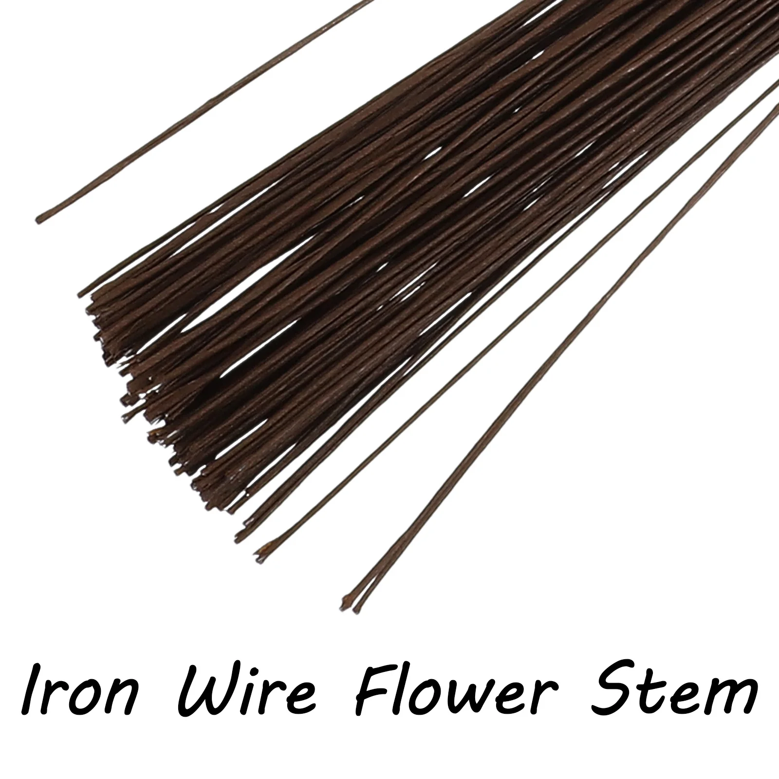 100 Uds. Alambre de hierro envuelto en papel, alambre de tallo Floral de 0,55 Mm para arreglos florales, soporte flexible, suministros para hacer coronas artesanales