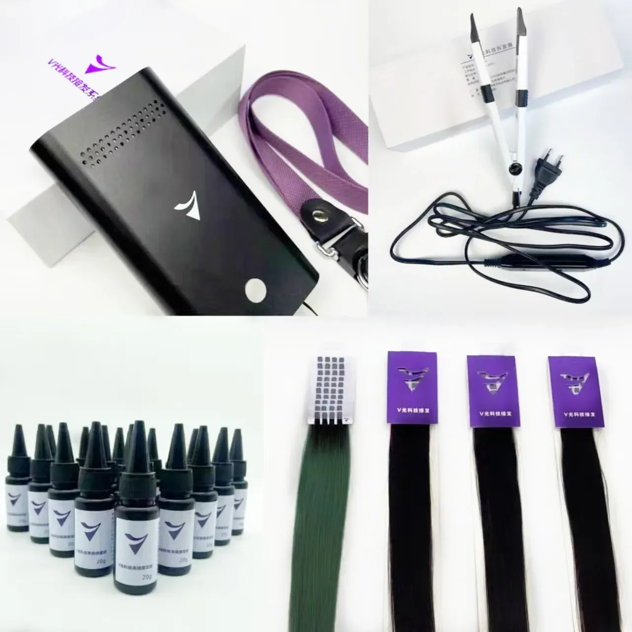 V Light System The best selling tape hair extension tool in 2024 V light hair extension machine system hair extension set