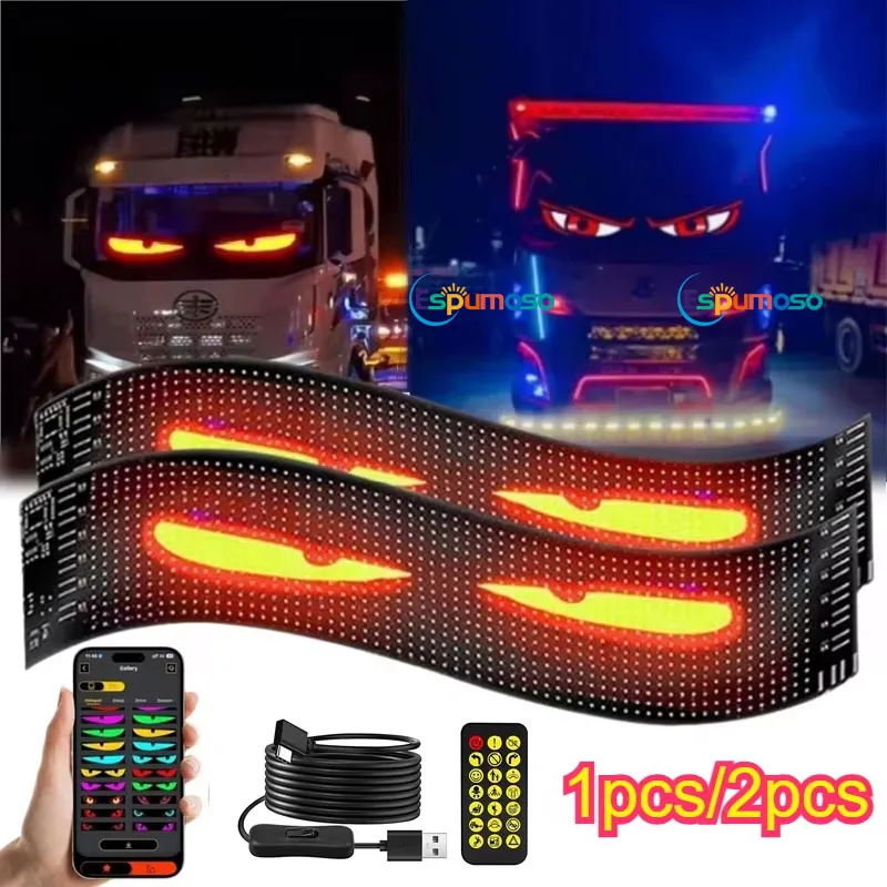 

LED Screen Sign Advertising RGB Foldable Scrolling Message display Board App Soft Flexible Led Panel Car Rear Window Display APP