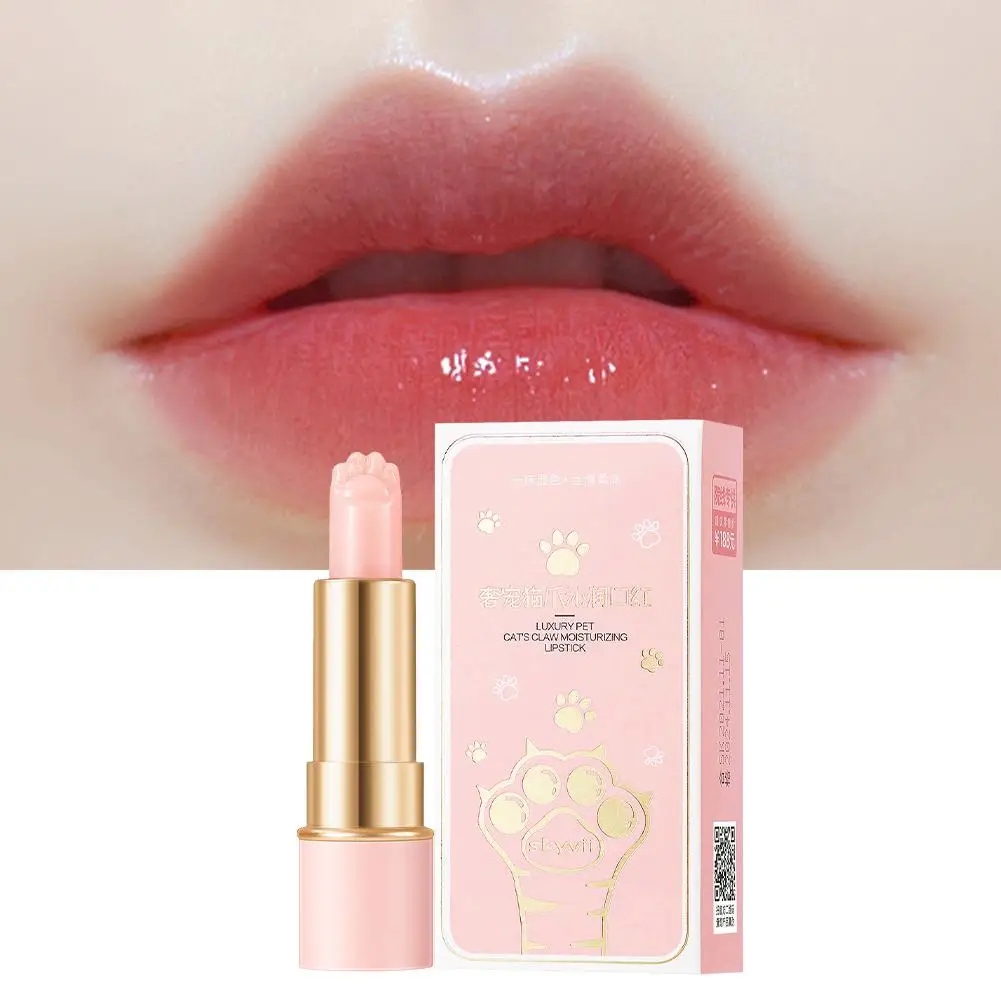 Cat Paw Shaped Moisturizing Lips Balm Long Lasting Fade Lips Lip Cosmetics Cracking Repair Anti Moisturizing Lines Care Y4A5