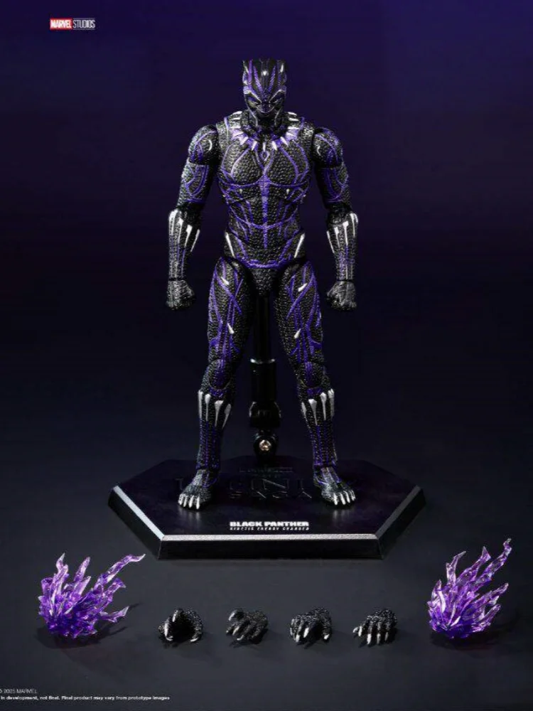 

1/12 Marvel Black Panther Kinetic Energy Recharge 3z0821 Dlx Articulated Action Figure Desktop Collectible Display Ornament Toy
