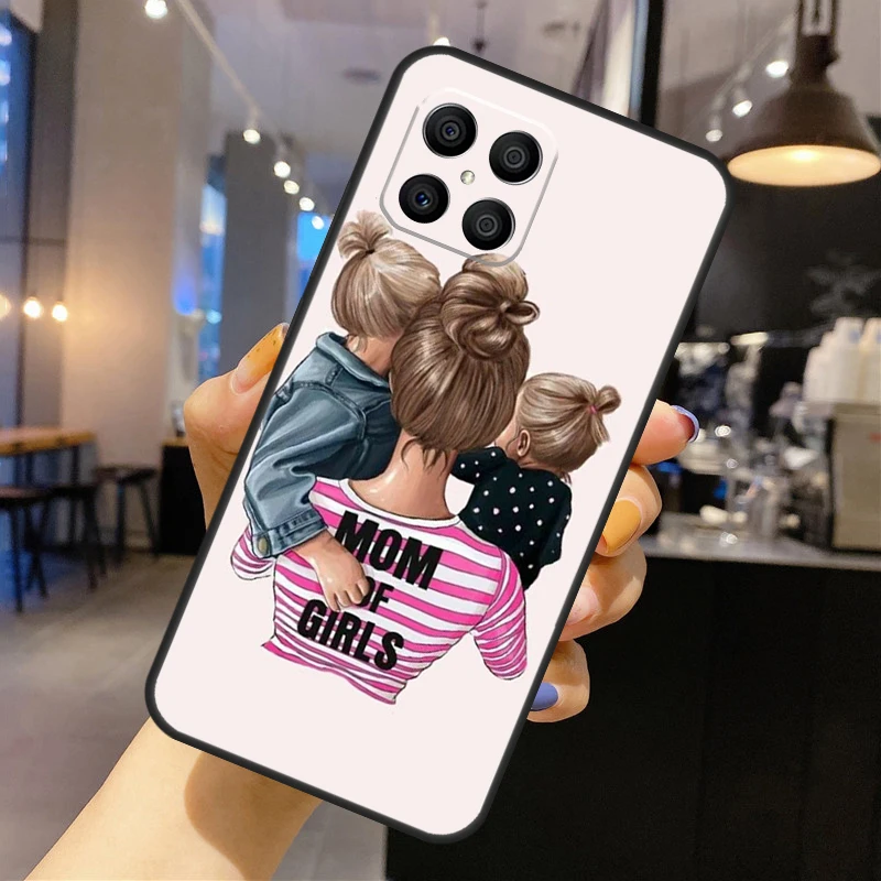 Mẹ Con Gái Cô Gái Sơn Bố Ốp Lưng Điện Thoại Huawei P50 P40 P30 P20 Lite Pro Nova 5T P Thông Minh 2021 Danh Dự X8 X7 X9 50 Ốp Lưng