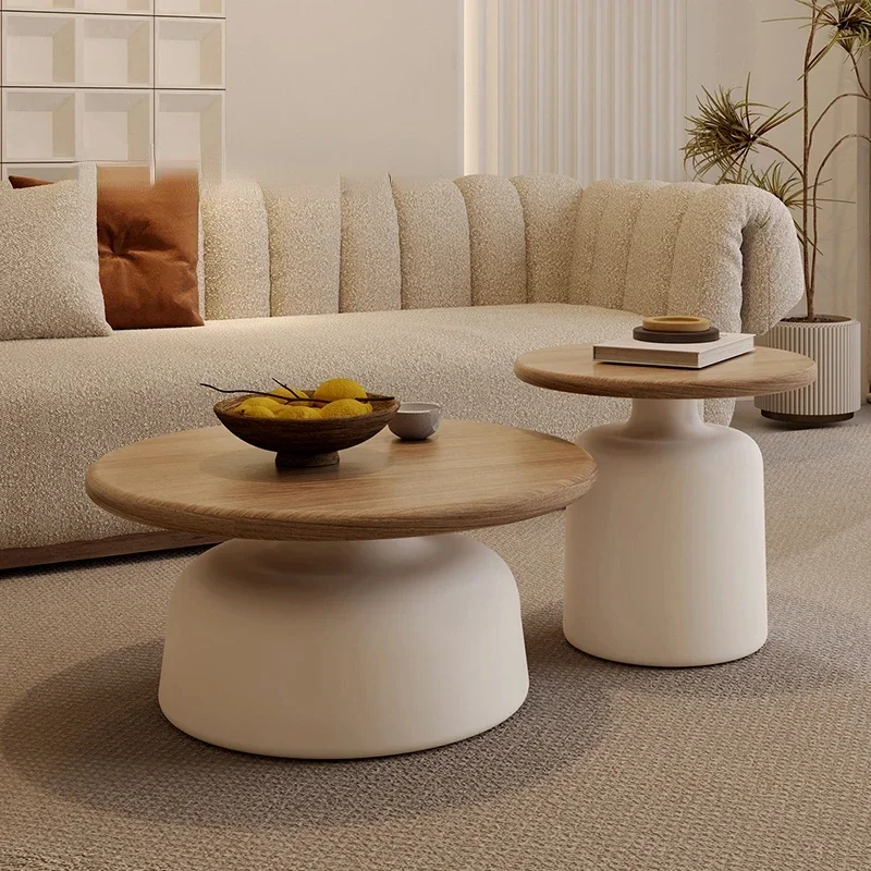 

Coffee Tables Aesthetic Round Unique Bedroom Mobile Side Table Minimalist Simple Mesa De Centro Home Furniture